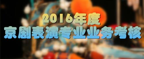 鸡鸡插插好爽爽的大全国家京剧院2016年度京剧表演专业业务考...